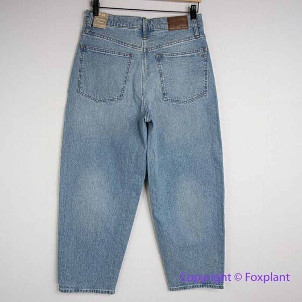 NEW Madewell Balloon Jeans in Hewes Wash, 28 - Picture 8 of 16